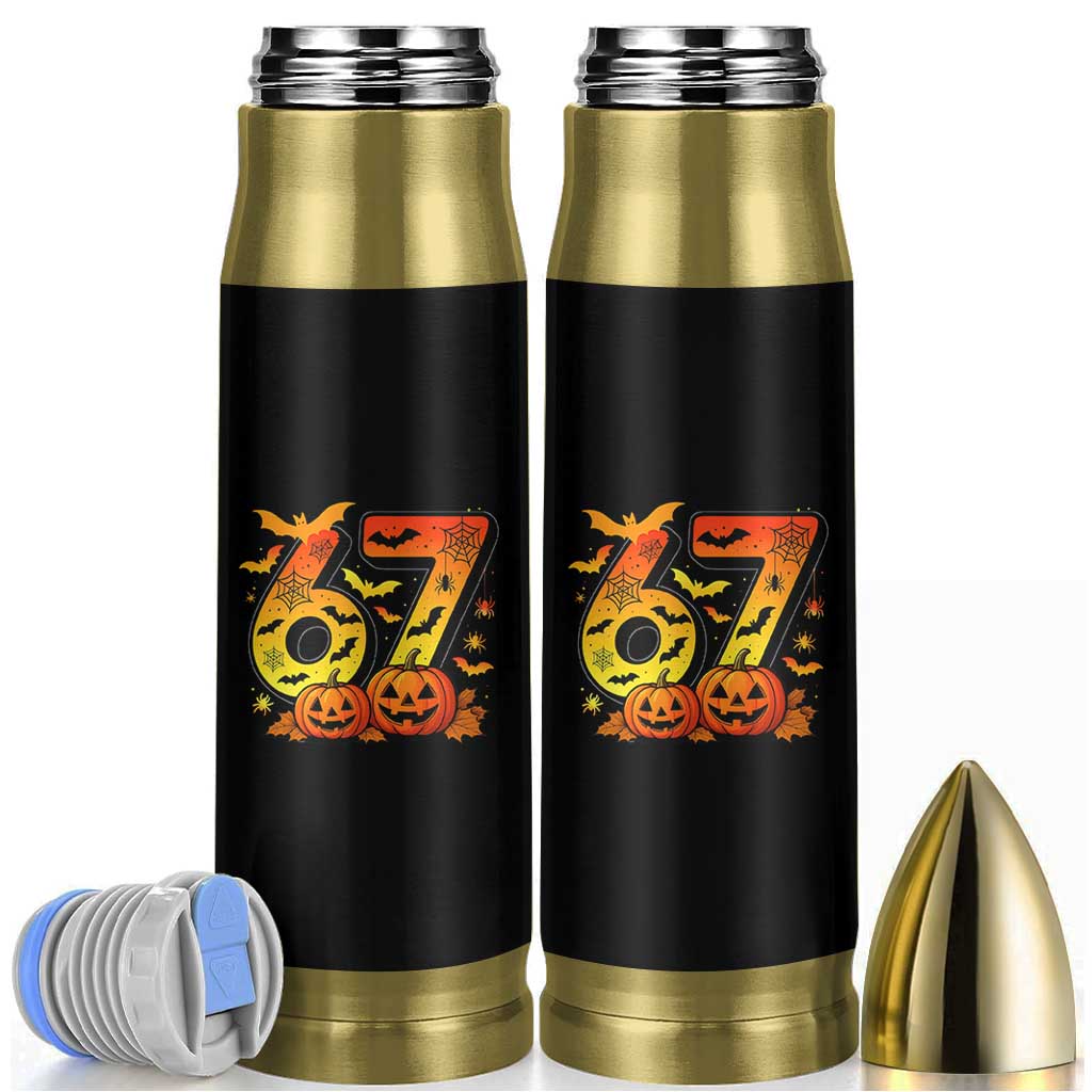 Funny 67 Halloween Bullet Tumbler Spooky Six Seven Meme Gen Alpha Slang - Wonder Print Shop