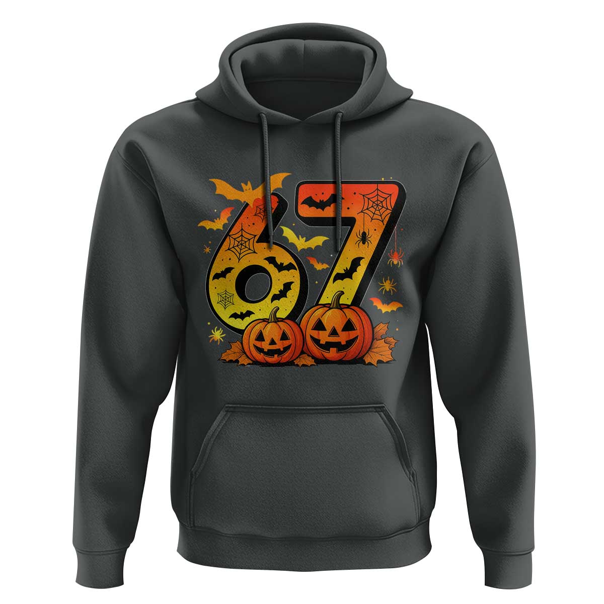 Funny 67 Halloween Hoodie Spooky Six Seven Meme Gen Alpha Slang - Wonder Print Shop