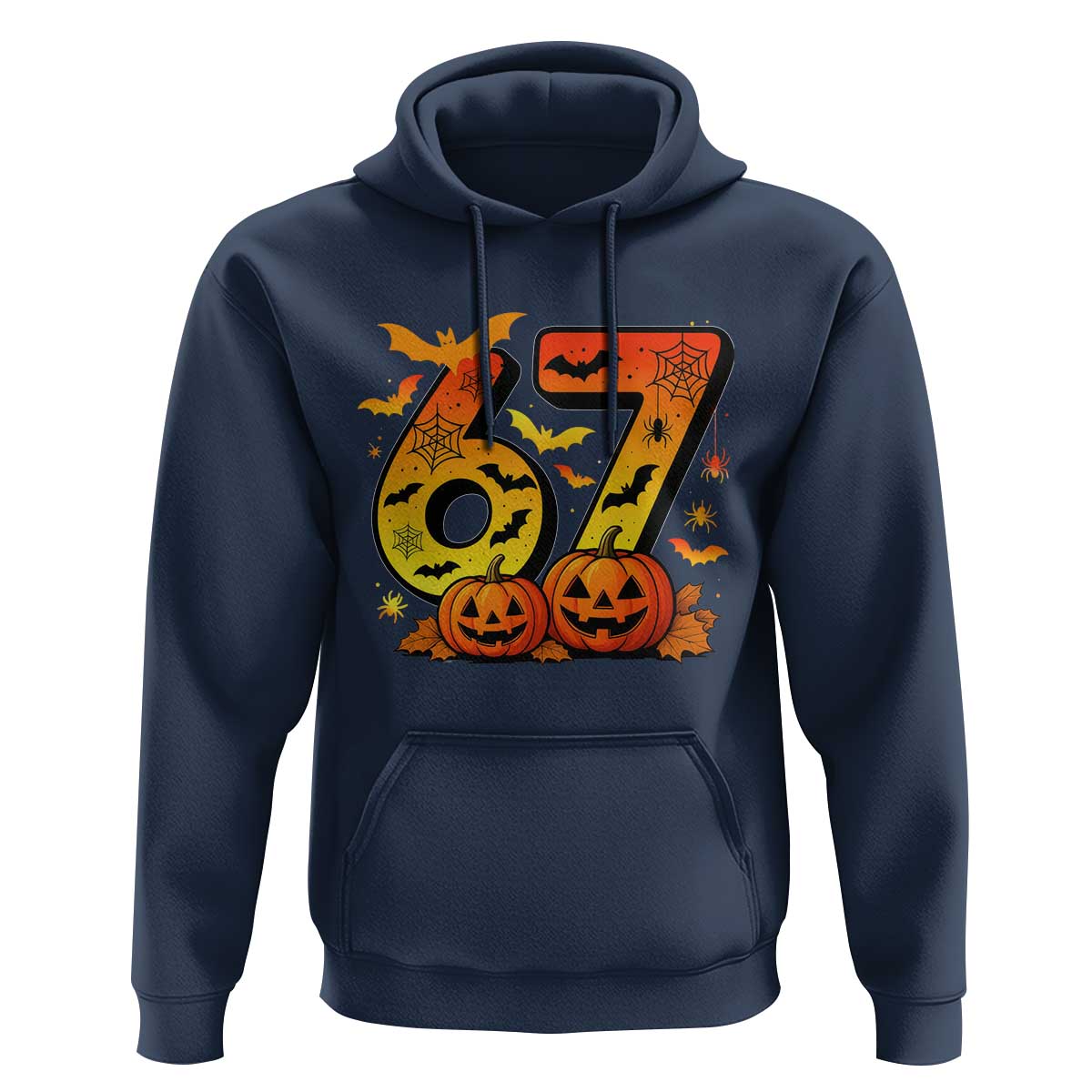 Funny 67 Halloween Hoodie Spooky Six Seven Meme Gen Alpha Slang - Wonder Print Shop