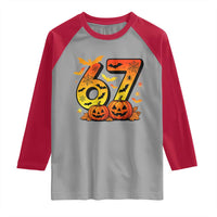 Funny 67 Halloween Raglan Shirt Spooky Six Seven Meme Gen Alpha Slang - Wonder Print Shop