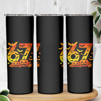 Funny 67 Halloween Skinny Tumbler Spooky Six Seven Meme Gen Alpha Slang - Wonder Print Shop