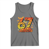 Funny 67 Halloween Tank Top Spooky Six Seven Meme Gen Alpha Slang - Wonder Print Shop