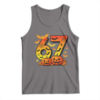 Funny 67 Halloween Tank Top Spooky Six Seven Meme Gen Alpha Slang - Wonder Print Shop