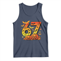 Funny 67 Halloween Tank Top Spooky Six Seven Meme Gen Alpha Slang - Wonder Print Shop