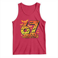 Funny 67 Halloween Tank Top Spooky Six Seven Meme Gen Alpha Slang - Wonder Print Shop