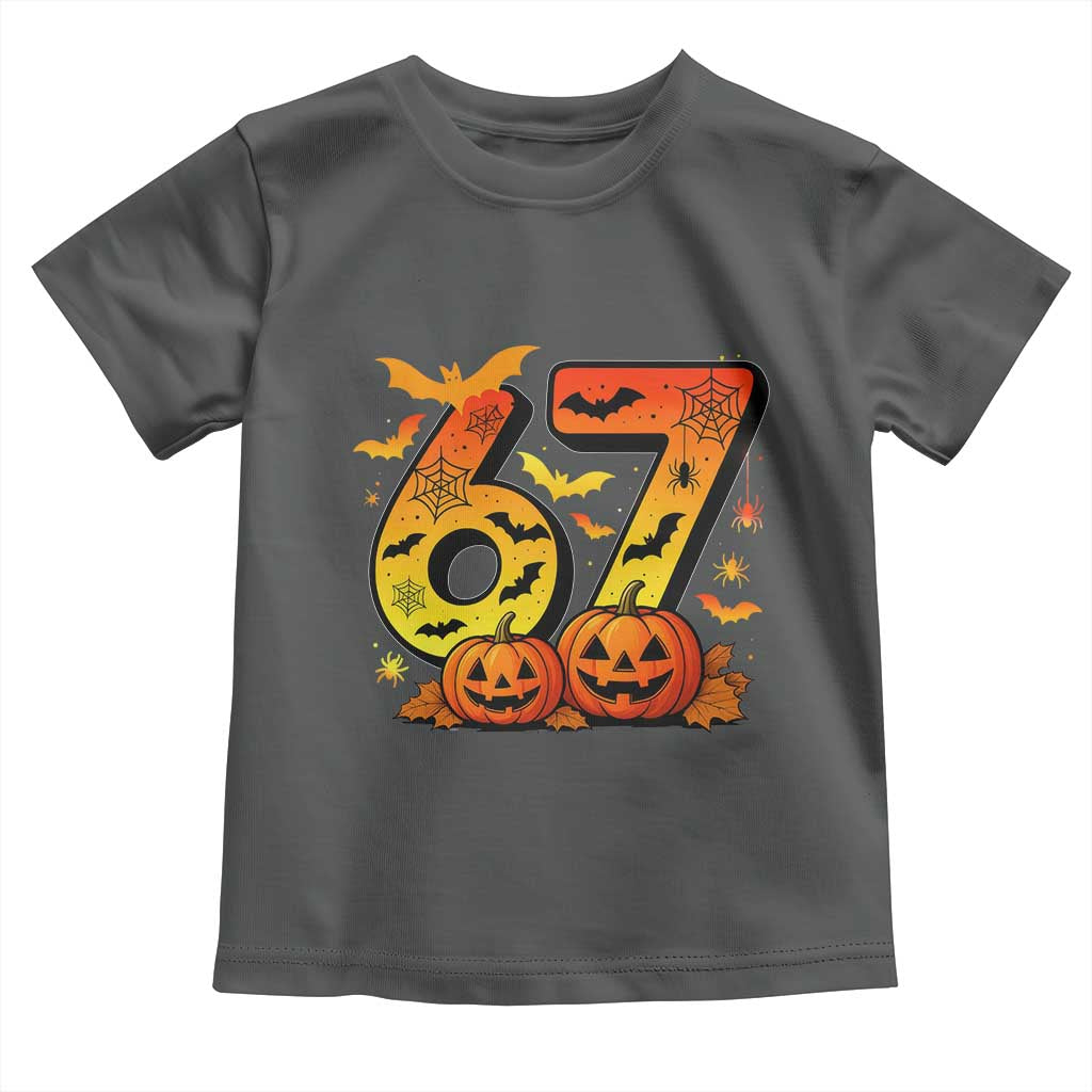 Funny 67 Halloween Toddler T Shirt Spooky Six Seven Meme Gen Alpha Slang - Wonder Print Shop