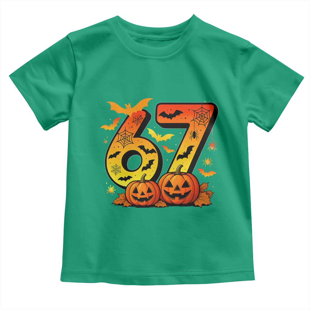 Funny 67 Halloween Toddler T Shirt Spooky Six Seven Meme Gen Alpha Slang - Wonder Print Shop