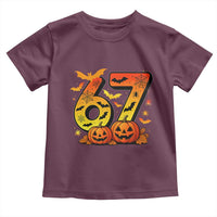 Funny 67 Halloween Toddler T Shirt Spooky Six Seven Meme Gen Alpha Slang - Wonder Print Shop