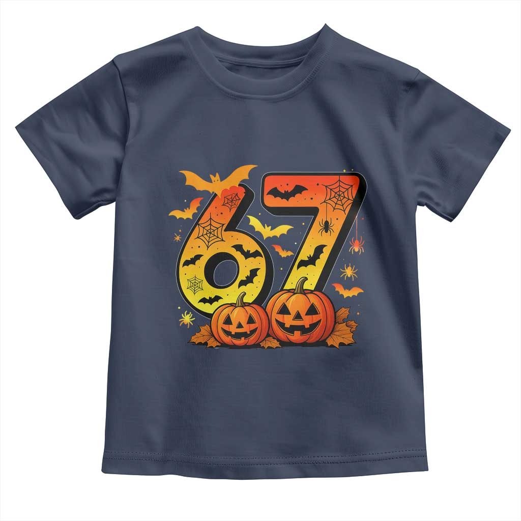 Funny 67 Halloween Toddler T Shirt Spooky Six Seven Meme Gen Alpha Slang - Wonder Print Shop