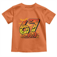 Funny 67 Halloween Toddler T Shirt Spooky Six Seven Meme Gen Alpha Slang - Wonder Print Shop