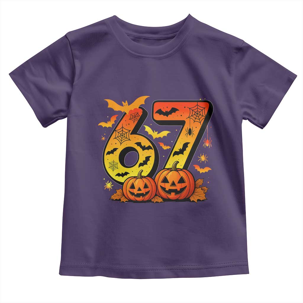 Funny 67 Halloween Toddler T Shirt Spooky Six Seven Meme Gen Alpha Slang - Wonder Print Shop