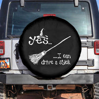 Funny Halloween Spooky Witch Spare Tire Cover Yes I Can Drive A Stick - Wonder Print Shop