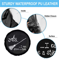 Funny Halloween Spooky Witch Spare Tire Cover Yes I Can Drive A Stick - Wonder Print Shop