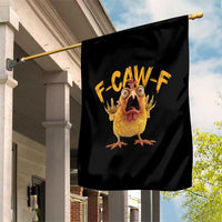 Funny F Caw F Chicken Garden Flag Rooster Meme Humor - Wonder Print Shop