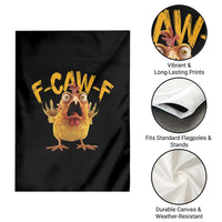 Funny F Caw F Chicken Garden Flag Rooster Meme Humor - Wonder Print Shop
