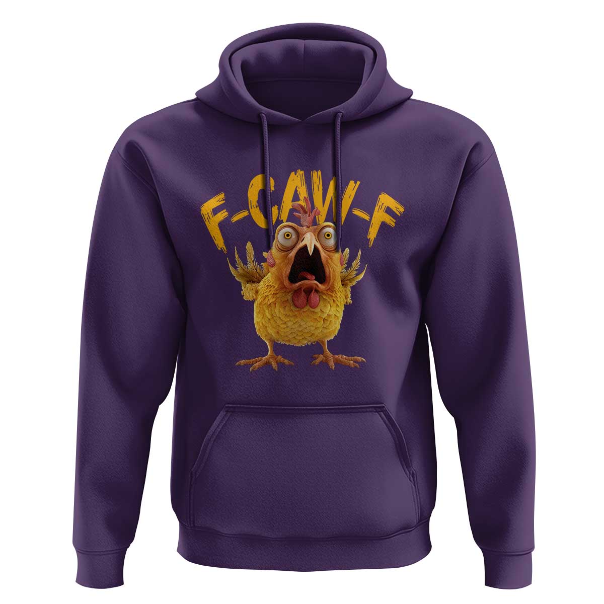 Funny F Caw F Chicken Hoodie Rooster Meme Humor - Wonder Print Shop