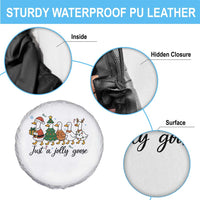 Funny Christmas Silly Goose Spare Tire Cover Just A Jolly Goose Xmas Poultry Animal Humor - Wonder Print Shop