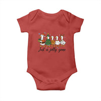 Funny Christmas Silly Goose Baby Onesie Just A Jolly Goose Xmas Poultry Animal Humor - Wonder Print Shop