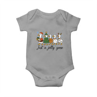 Funny Christmas Silly Goose Baby Onesie Just A Jolly Goose Xmas Poultry Animal Humor - Wonder Print Shop