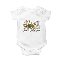 Funny Christmas Silly Goose Baby Onesie Just A Jolly Goose Xmas Poultry Animal Humor - Wonder Print Shop