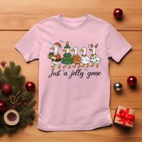 Funny Christmas Silly Goose T Shirt Just A Jolly Goose Xmas Poultry Animal Humor - Wonder Print Shop