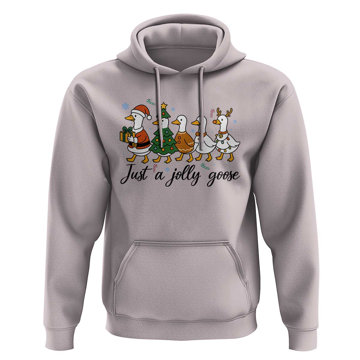 Funny Christmas Silly Goose Hoodie Just A Jolly Goose Xmas Poultry Animal Humor - Wonder Print Shop