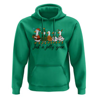 Funny Christmas Silly Goose Hoodie Just A Jolly Goose Xmas Poultry Animal Humor - Wonder Print Shop