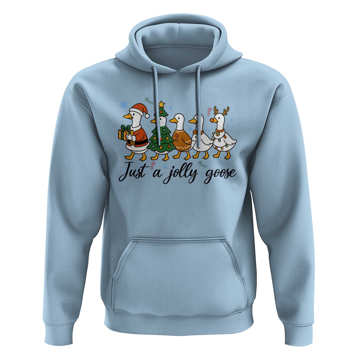 Funny Christmas Silly Goose Hoodie Just A Jolly Goose Xmas Poultry Animal Humor - Wonder Print Shop