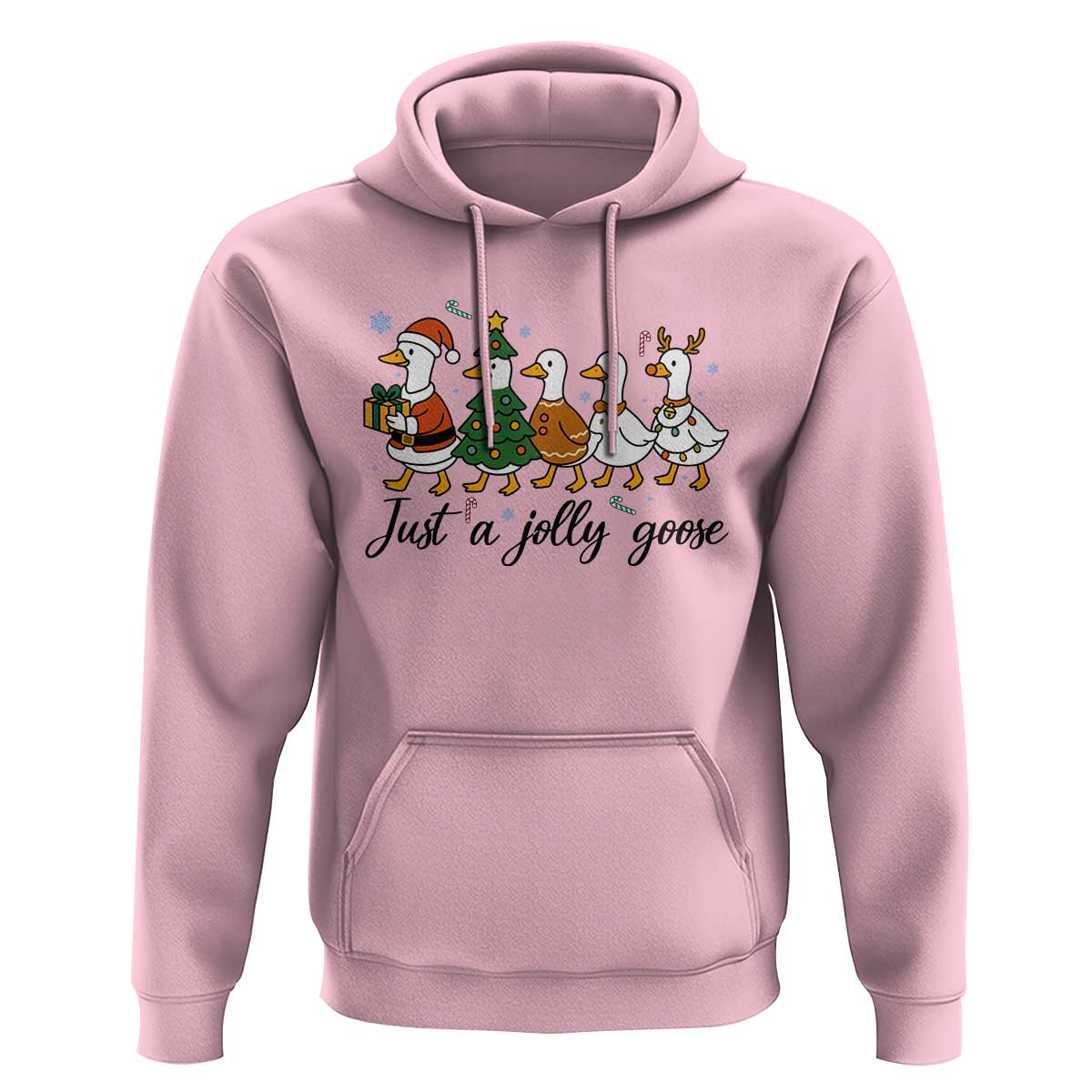 Funny Christmas Silly Goose Hoodie Just A Jolly Goose Xmas Poultry Animal Humor - Wonder Print Shop