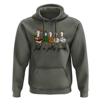 Funny Christmas Silly Goose Hoodie Just A Jolly Goose Xmas Poultry Animal Humor - Wonder Print Shop