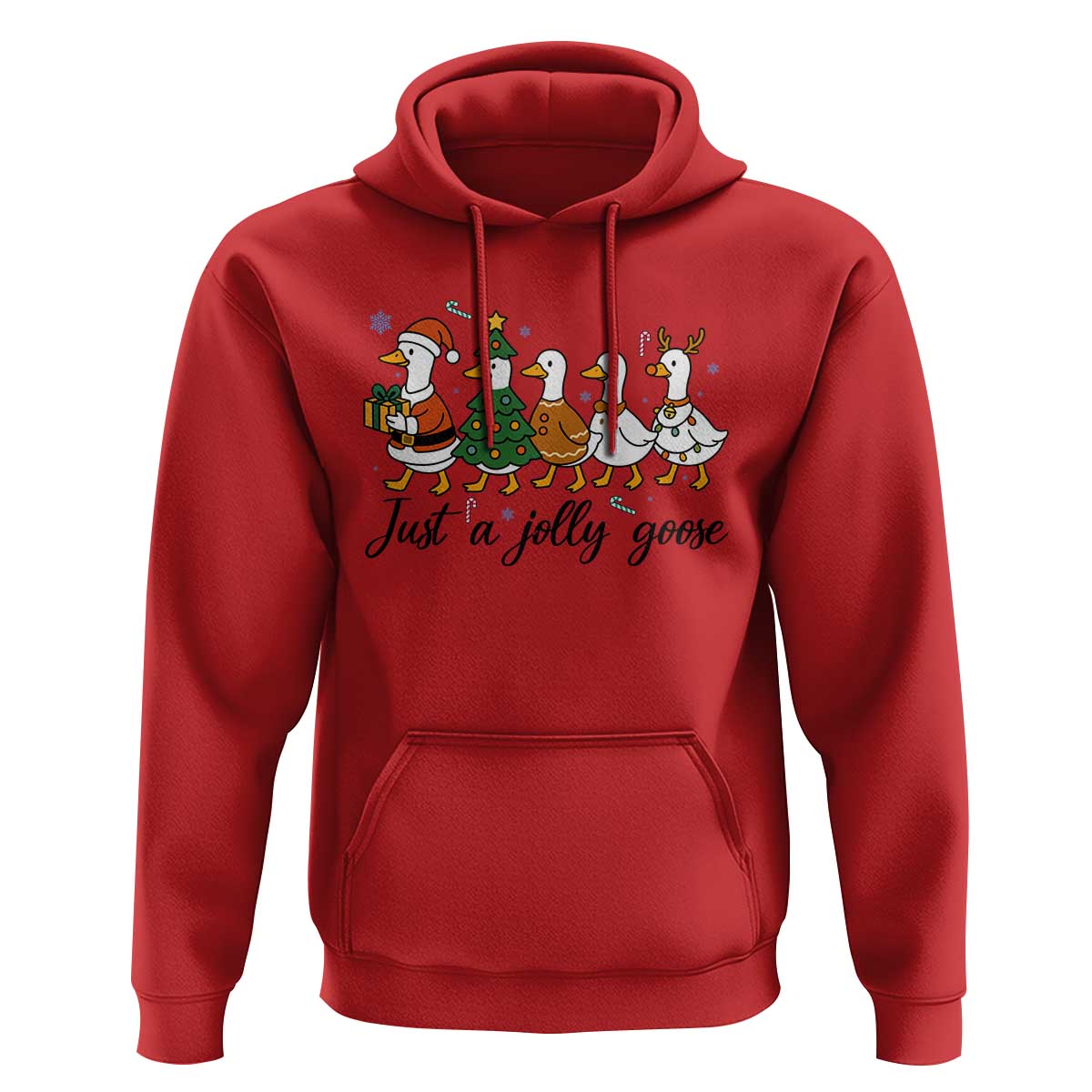 Funny Christmas Silly Goose Hoodie Just A Jolly Goose Xmas Poultry Animal Humor - Wonder Print Shop