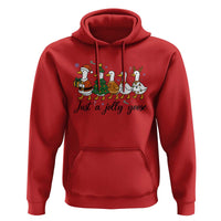 Funny Christmas Silly Goose Hoodie Just A Jolly Goose Xmas Poultry Animal Humor - Wonder Print Shop