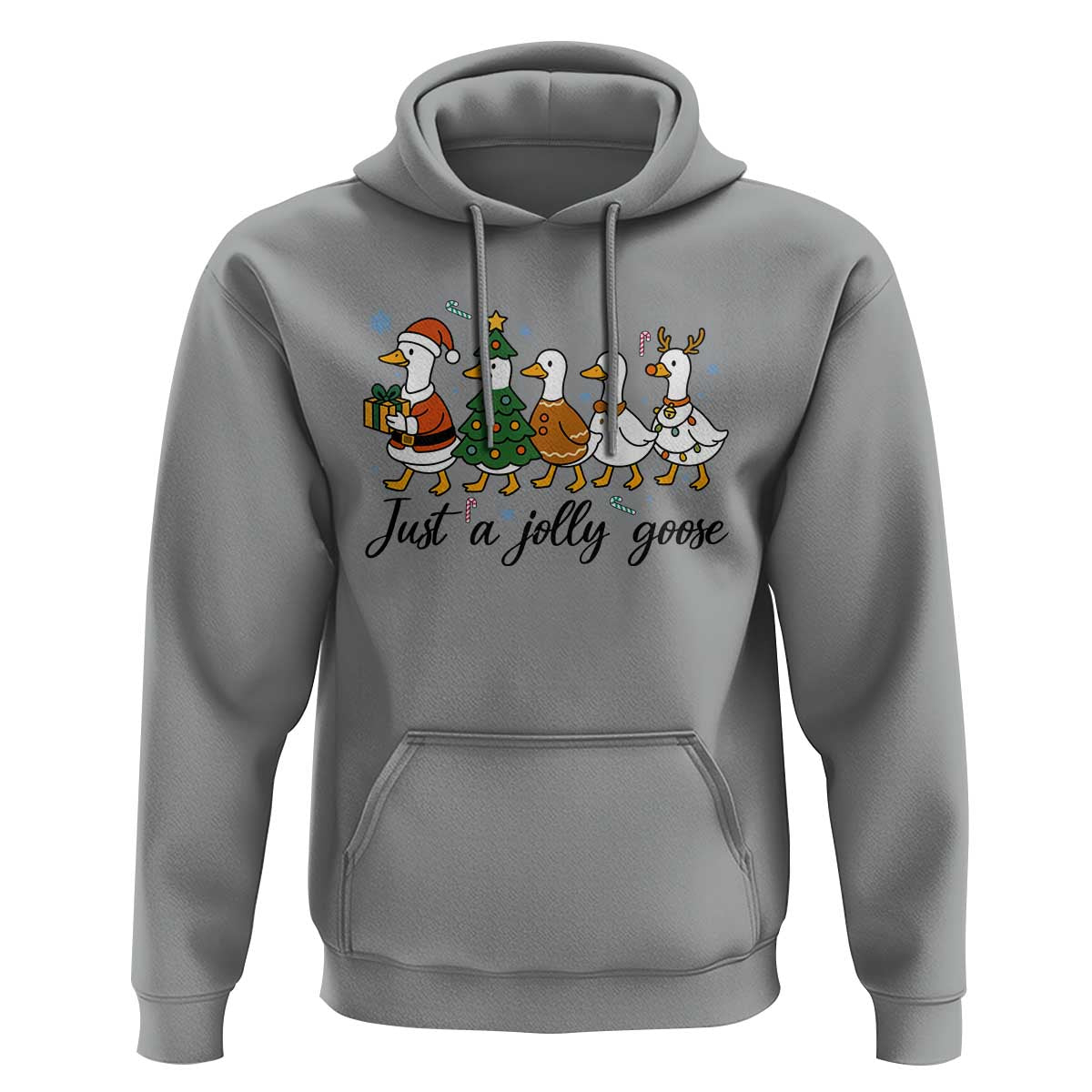 Funny Christmas Silly Goose Hoodie Just A Jolly Goose Xmas Poultry Animal Humor - Wonder Print Shop