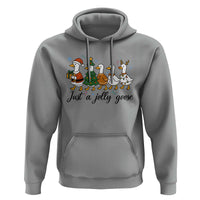 Funny Christmas Silly Goose Hoodie Just A Jolly Goose Xmas Poultry Animal Humor - Wonder Print Shop