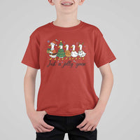 Funny Christmas Silly Goose T Shirt For Kid Just A Jolly Goose Xmas Poultry Animal Humor - Wonder Print Shop