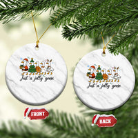 Funny Christmas Silly Goose Ceramic Ornament Just A Jolly Goose Xmas Poultry Animal Humor - Wonder Print Shop