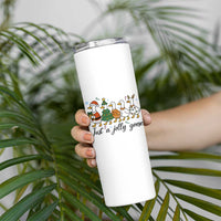 Funny Christmas Silly Goose Skinny Tumbler Just A Jolly Goose Xmas Poultry Animal Humor - Wonder Print Shop
