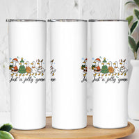 Funny Christmas Silly Goose Skinny Tumbler Just A Jolly Goose Xmas Poultry Animal Humor - Wonder Print Shop