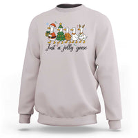 Funny Christmas Silly Goose Sweatshirt Just A Jolly Goose Xmas Poultry Animal Humor - Wonder Print Shop