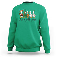 Funny Christmas Silly Goose Sweatshirt Just A Jolly Goose Xmas Poultry Animal Humor - Wonder Print Shop