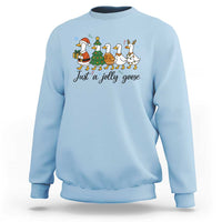 Funny Christmas Silly Goose Sweatshirt Just A Jolly Goose Xmas Poultry Animal Humor - Wonder Print Shop
