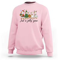 Funny Christmas Silly Goose Sweatshirt Just A Jolly Goose Xmas Poultry Animal Humor - Wonder Print Shop