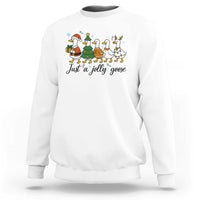 Funny Christmas Silly Goose Sweatshirt Just A Jolly Goose Xmas Poultry Animal Humor - Wonder Print Shop