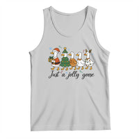 Funny Christmas Silly Goose Tank Top Just A Jolly Goose Xmas Poultry Animal Humor - Wonder Print Shop