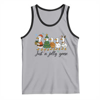 Funny Christmas Silly Goose Tank Top Just A Jolly Goose Xmas Poultry Animal Humor - Wonder Print Shop