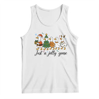 Funny Christmas Silly Goose Tank Top Just A Jolly Goose Xmas Poultry Animal Humor - Wonder Print Shop