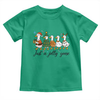 Funny Christmas Silly Goose Toddler T Shirt Just A Jolly Goose Xmas Poultry Animal Humor - Wonder Print Shop
