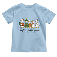 Funny Christmas Silly Goose Toddler T Shirt Just A Jolly Goose Xmas Poultry Animal Humor - Wonder Print Shop