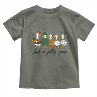 Funny Christmas Silly Goose Toddler T Shirt Just A Jolly Goose Xmas Poultry Animal Humor - Wonder Print Shop