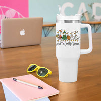 Funny Christmas Silly Goose Tumbler With Handle Just A Jolly Goose Xmas Poultry Animal Humor - Wonder Print Shop